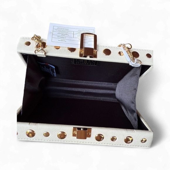 Urban Expressions Gold Studded Clutch with Detachable Strap - Picture 3 of 5